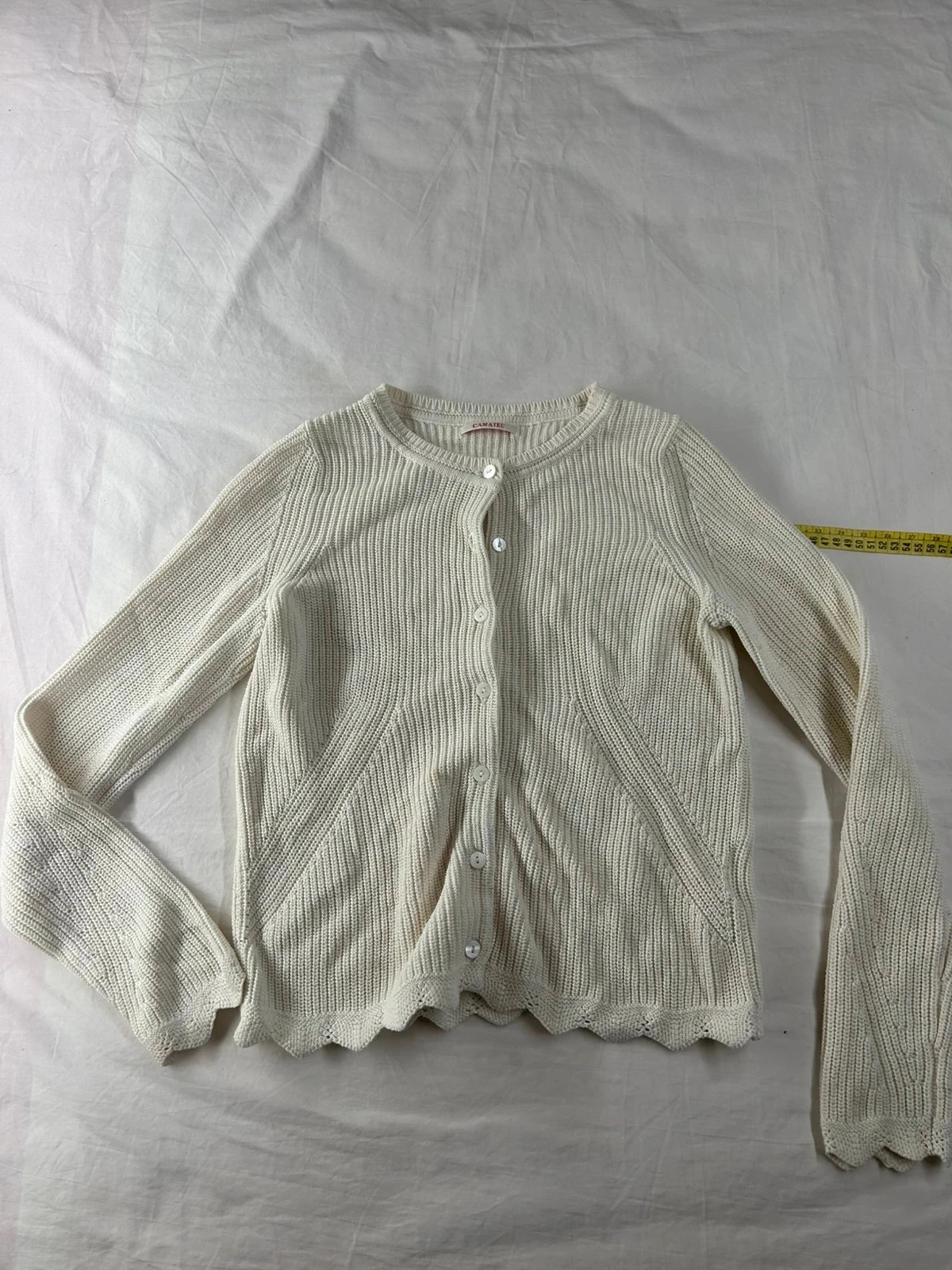 Cardigan blanc crème camaïeu